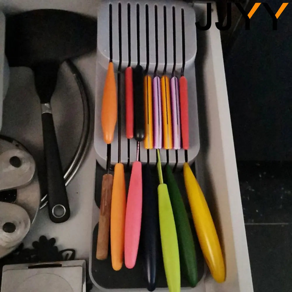 Practical drawer organizer for knives and kitchen accessories with high quality