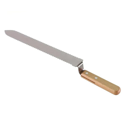 Stainless steel knife for cutting honey