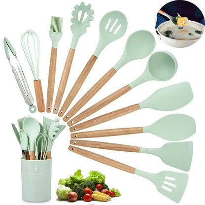 446°F Heat Resistant Silicone Kitchen Utensils.