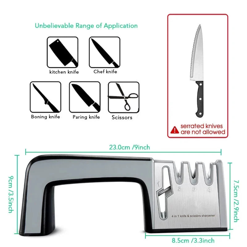 Knife sharpening 4 stages diamond