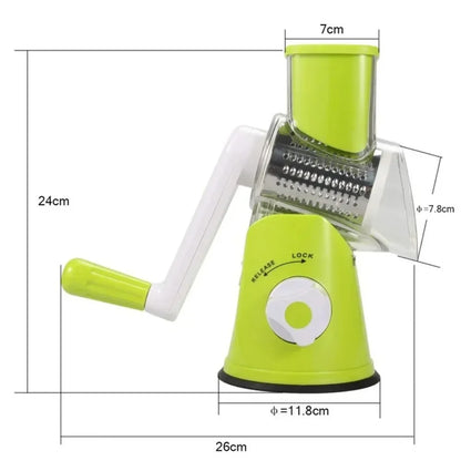 A quick, time-saving vegetable and cheese slicer.