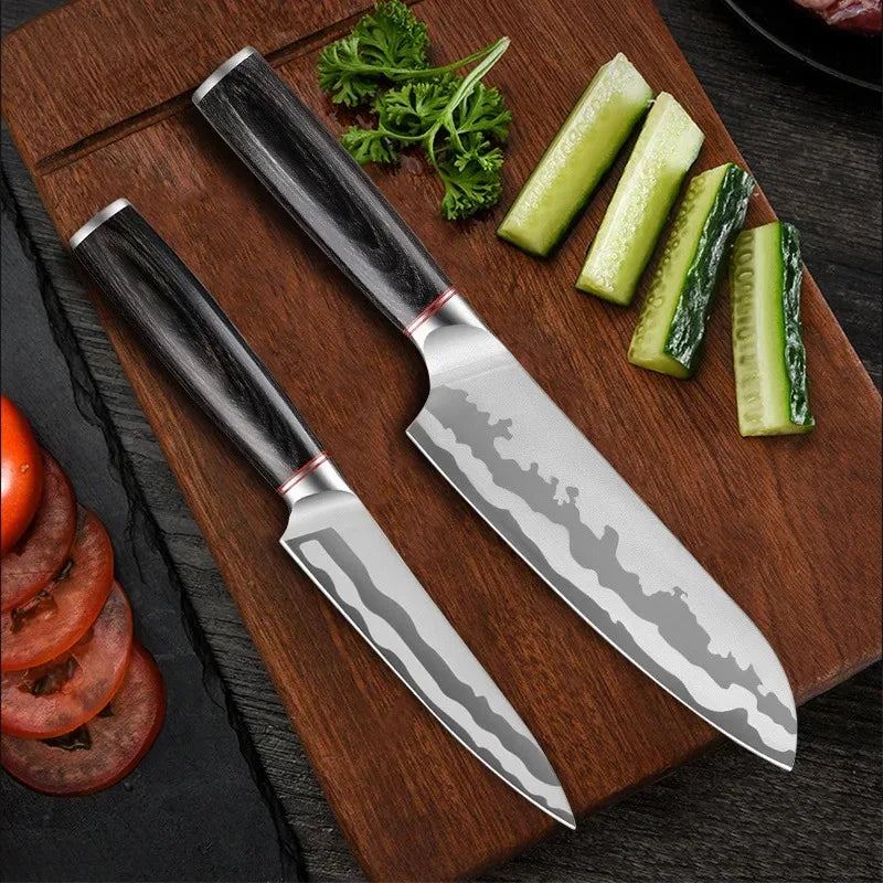 Hammered stainless steel chef knife for kitchen