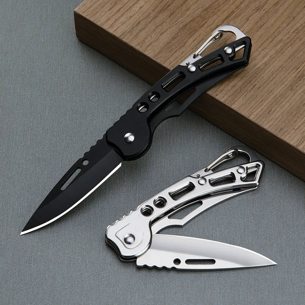 Stainless steel folding pocket knife for camping