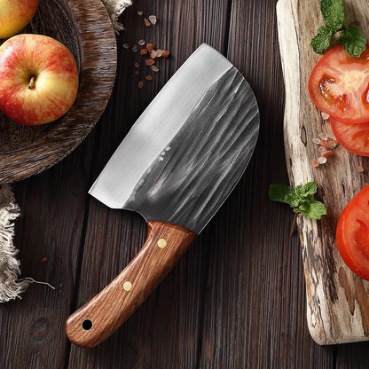 Handmade cleaver for cutting meat, bones and vegetables.