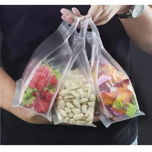 Reusable leak proof food storage bags for grain pantry