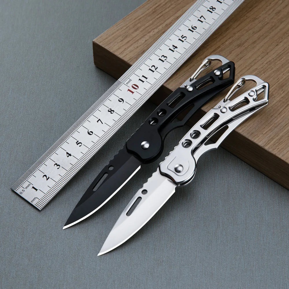 Stainless steel folding pocket knife for camping