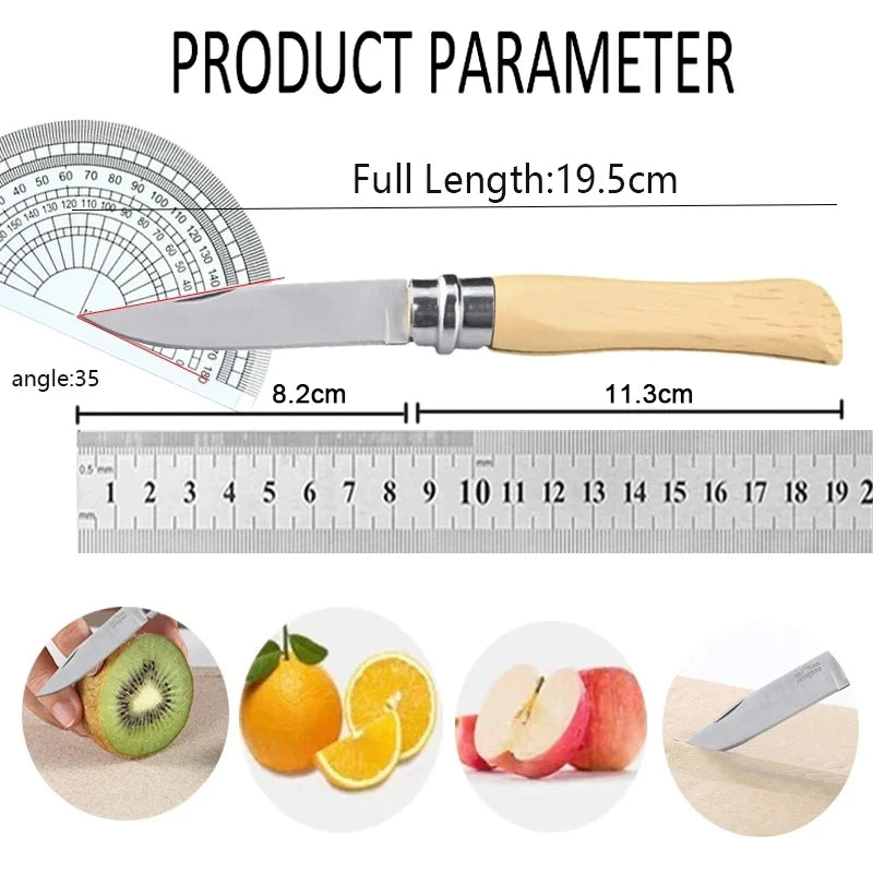 Stainless steel portable fruit knife