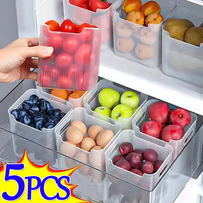 Small boxes to store items inside the refrigerator