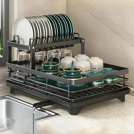 Adjustable kitchen dish organizer