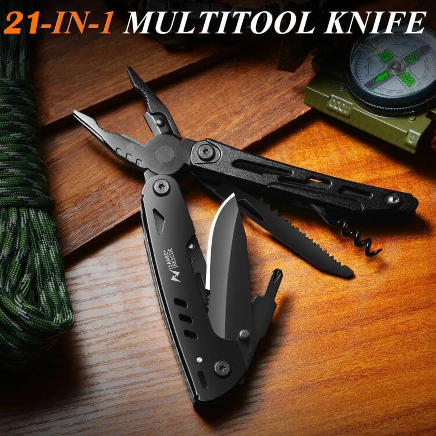 Multifunctional hand tool pliers knife scissors saw for camping