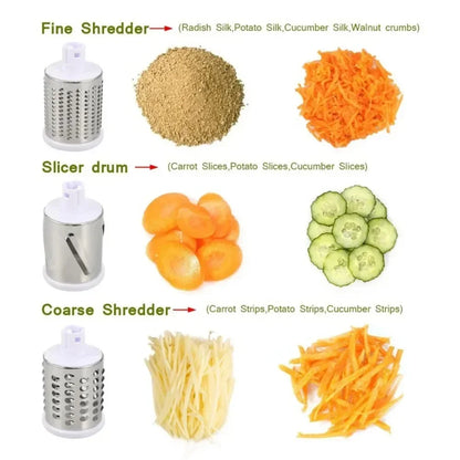 A quick, time-saving vegetable and cheese slicer.