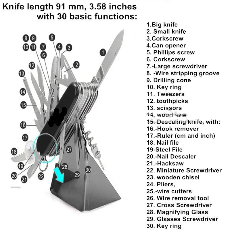 Multi-functional camping knife