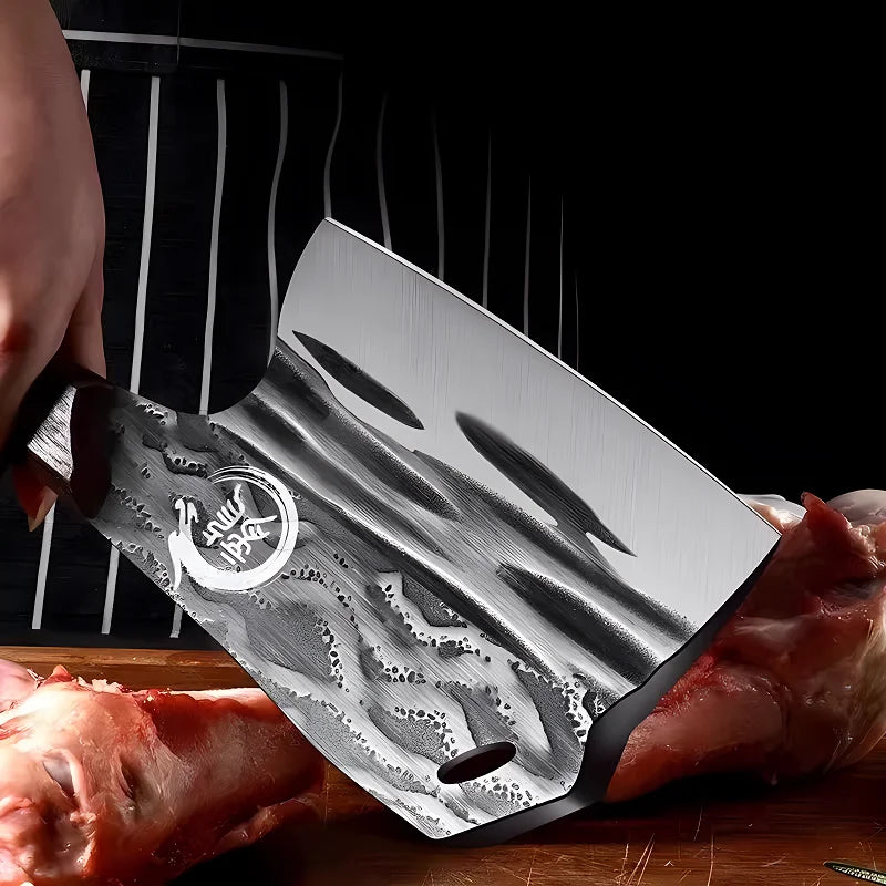 Distinctive meat and bone cleaver