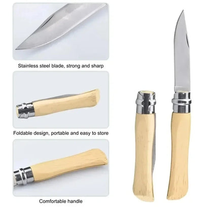 Stainless steel portable fruit knife