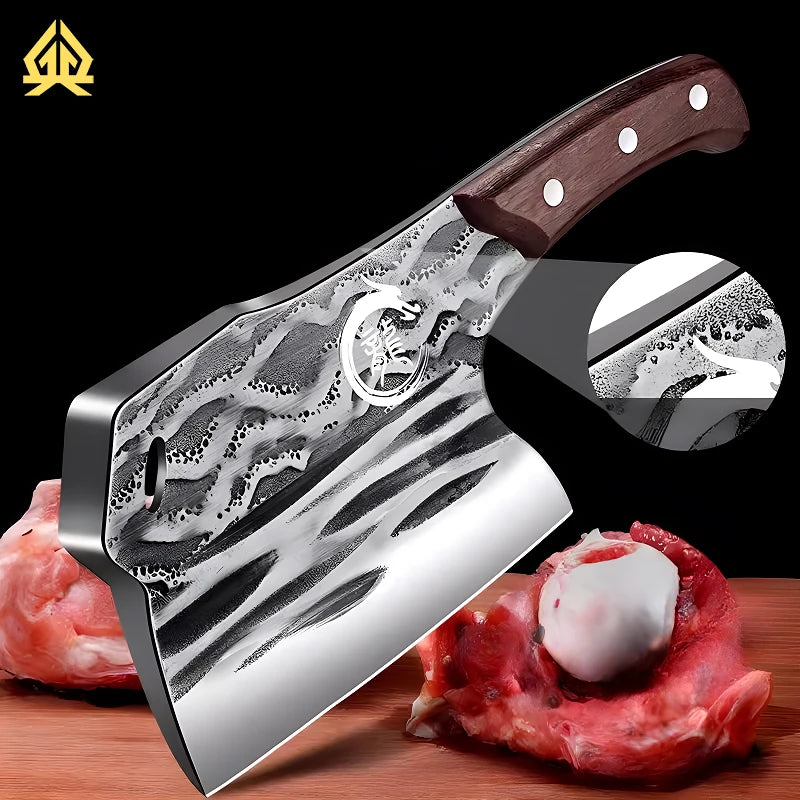 Distinctive meat and bone cleaver