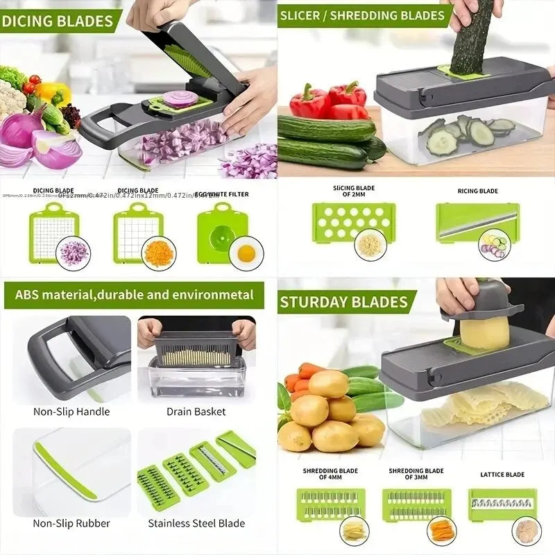 16-in-1 Vegetable Chopper - Save Time and Effort in the Kitchen