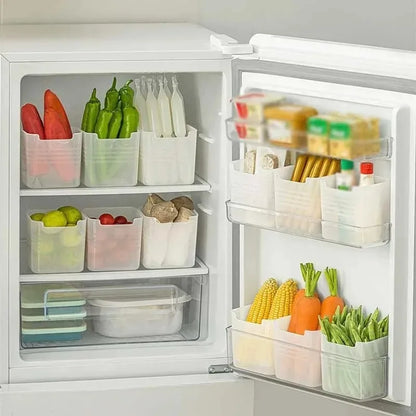 Small boxes to store items inside the refrigerator