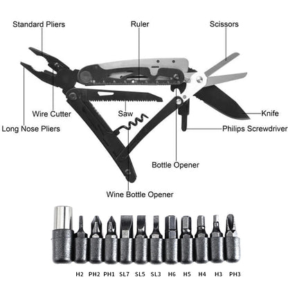 Multifunctional hand tool pliers knife scissors saw for camping