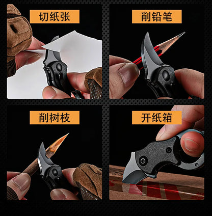 Small portable emergency knife for outside and inside the home