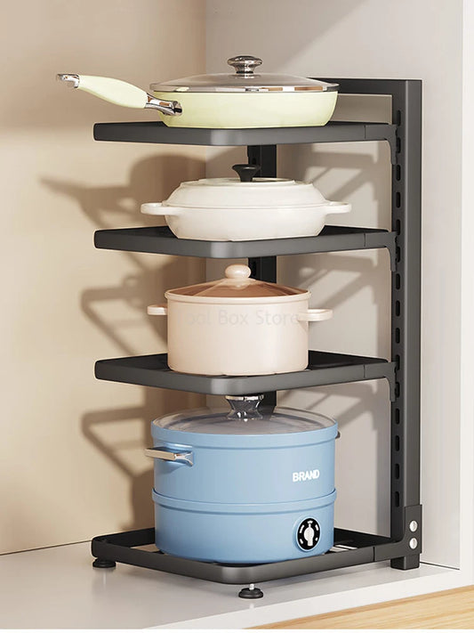 Rack for organizing kitchen utensils