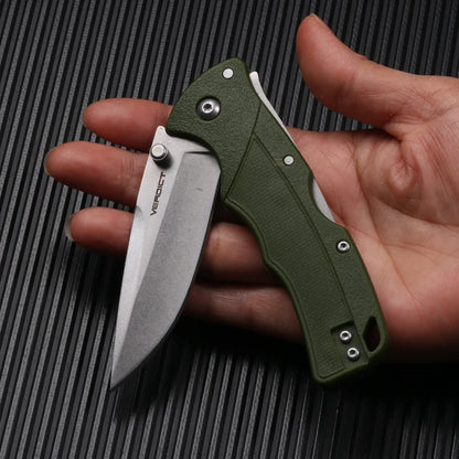 Outdoor steel blade knife with pocket clip