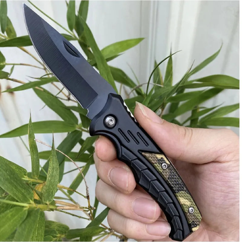 Stainless steel folding camping knife