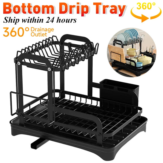 A rack for drying dishes, cups and dining utensils.