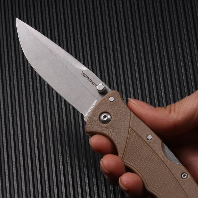 Outdoor steel blade knife with pocket clip