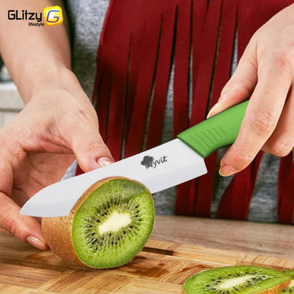 Distinctive ceramic knives for cutting vegetables and fruits