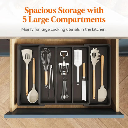 Silverware cutlery organizer drawer