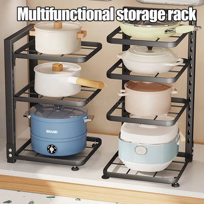 Rack for organizing kitchen utensils