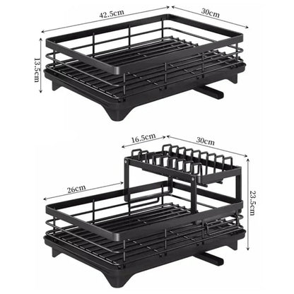 Adjustable kitchen dish organizer