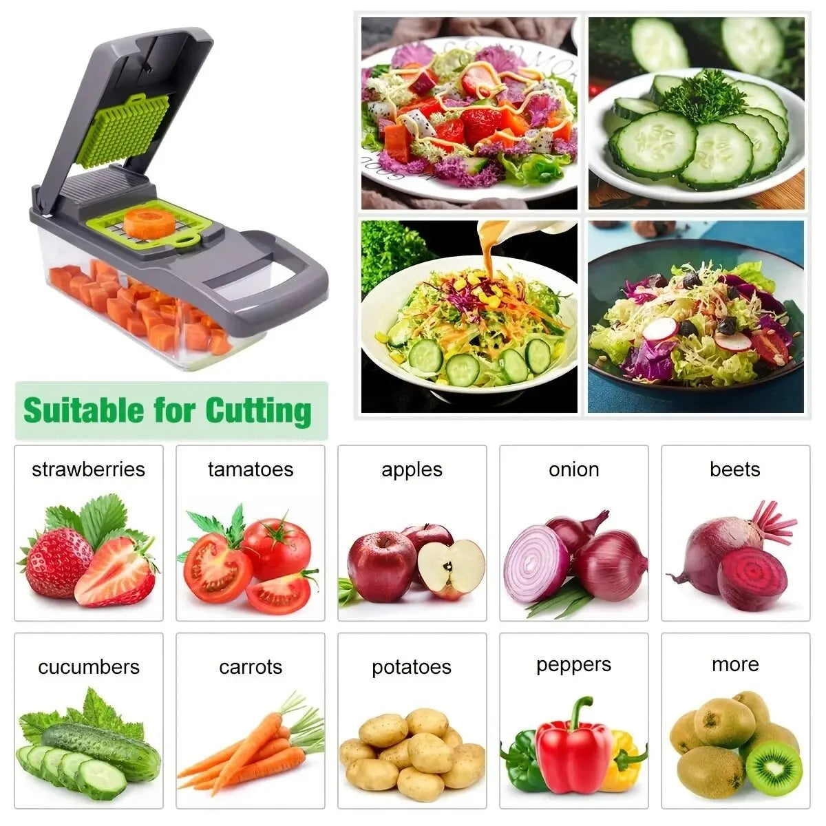 16-in-1 Vegetable Chopper - Save Time and Effort in the Kitchen